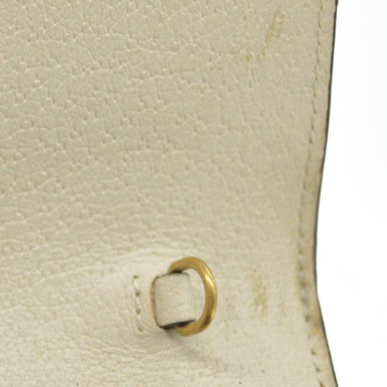 Gucci  GG Supreme Monogram Web Queen Margaret Chain Wallet White