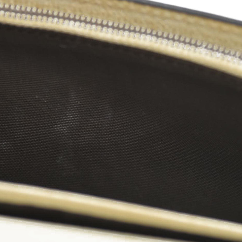 Gucci  GG Supreme Monogram Web Queen Margaret Chain Wallet White