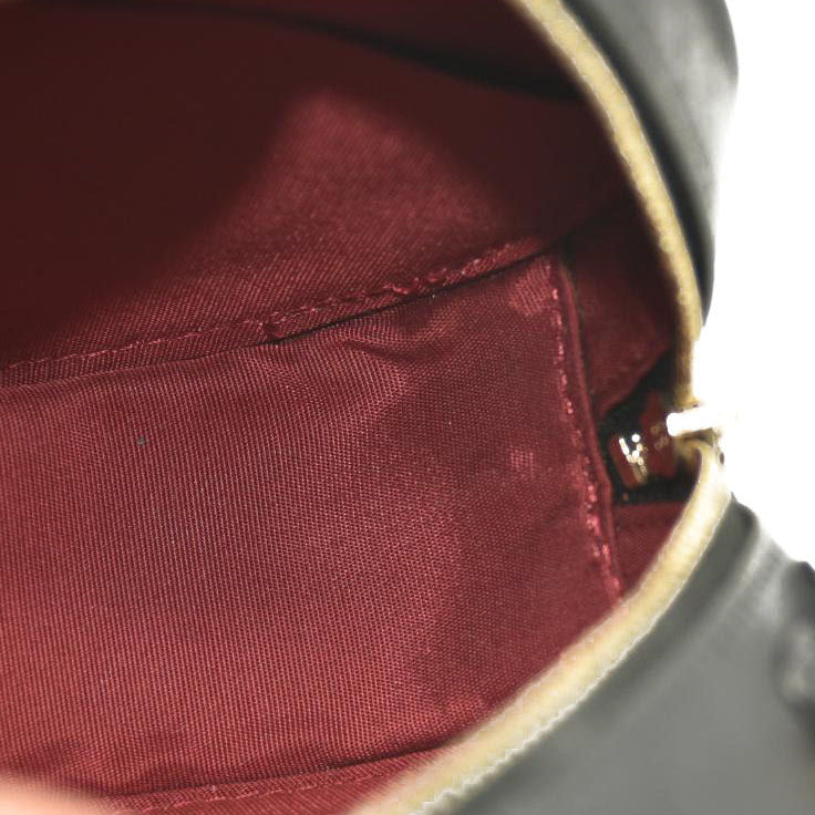 Chanel  Lambskin Quilted Chanel 19 Round Clutch With Chain Black 31*