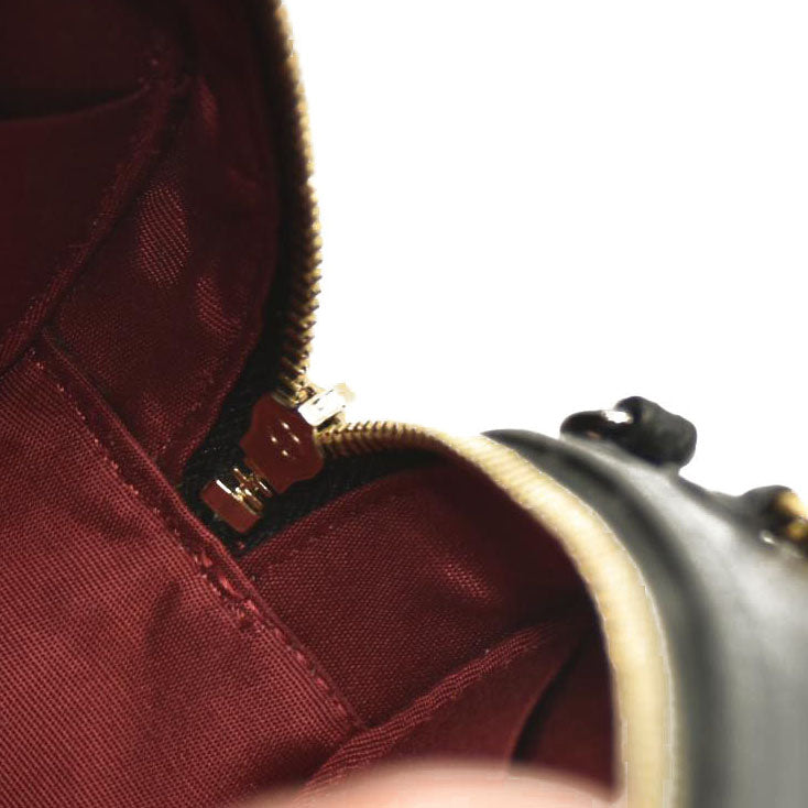 Chanel  Lambskin Quilted Chanel 19 Round Clutch With Chain Black 31*