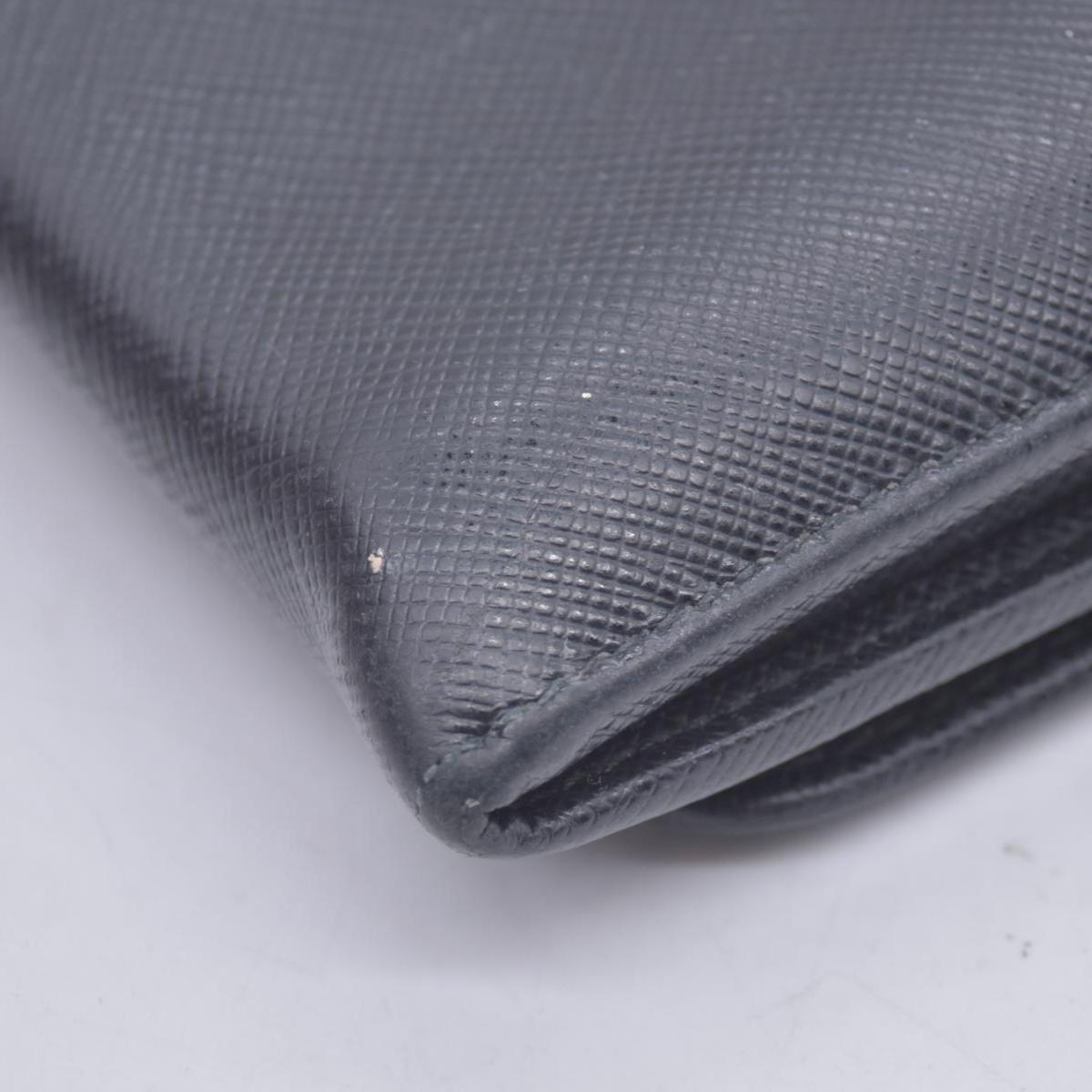 $780 PRADA Saffiano Metal Continental Flap Wallet Nero CONSIGNMENT 10021171