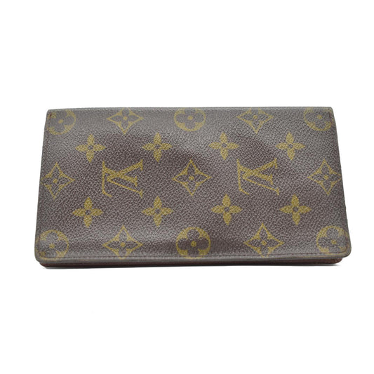 $630 2001 Louis Vuitton Monogram Porte Cartes Credit Yen Bifold Long Wallet CT0011