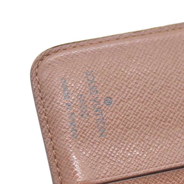 Louis Vuitton Monogram Compact Zip Bifold Wallet Brown MI1023