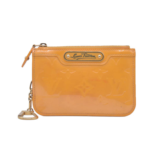 $550 2012 LOUIS VUITTON Monogram Vernis Key Pouch Jaune Passion CA1102 CONSIGNMENT 10021176