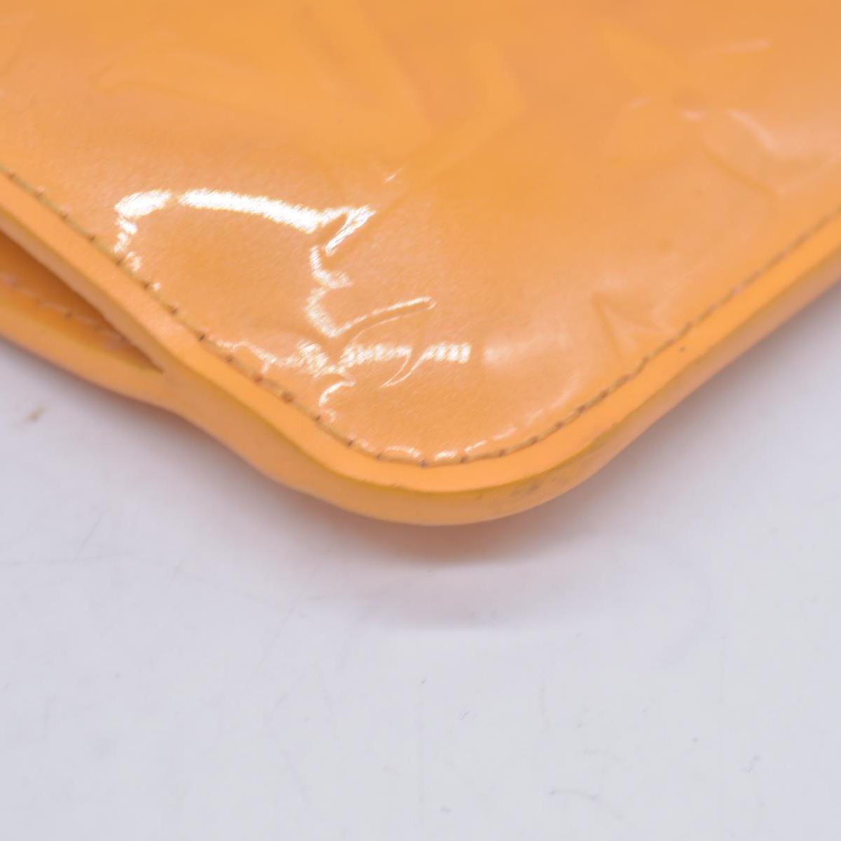 $550 2012 LOUIS VUITTON Monogram Vernis Key Pouch Jaune Passion CA1102 CONSIGNMENT 10021176