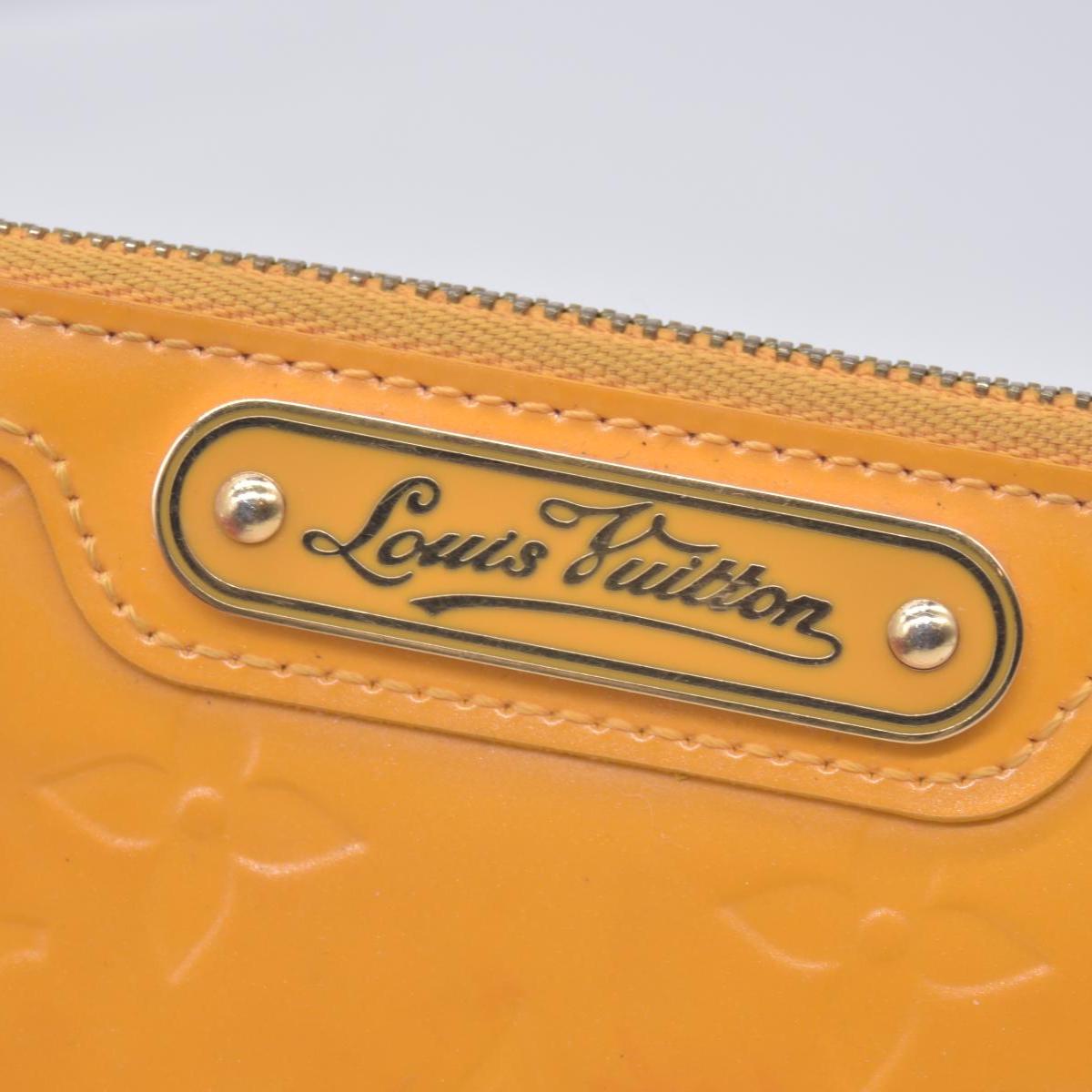 $550 2012 LOUIS VUITTON Monogram Vernis Key Pouch Jaune Passion CA1102 CONSIGNMENT 10021176