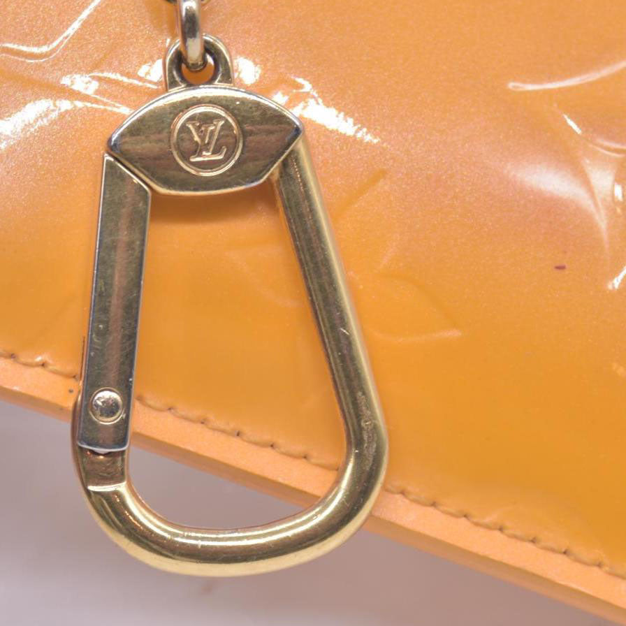 $550 2012 LOUIS VUITTON Monogram Vernis Key Pouch Jaune Passion CA1102 CONSIGNMENT 10021176