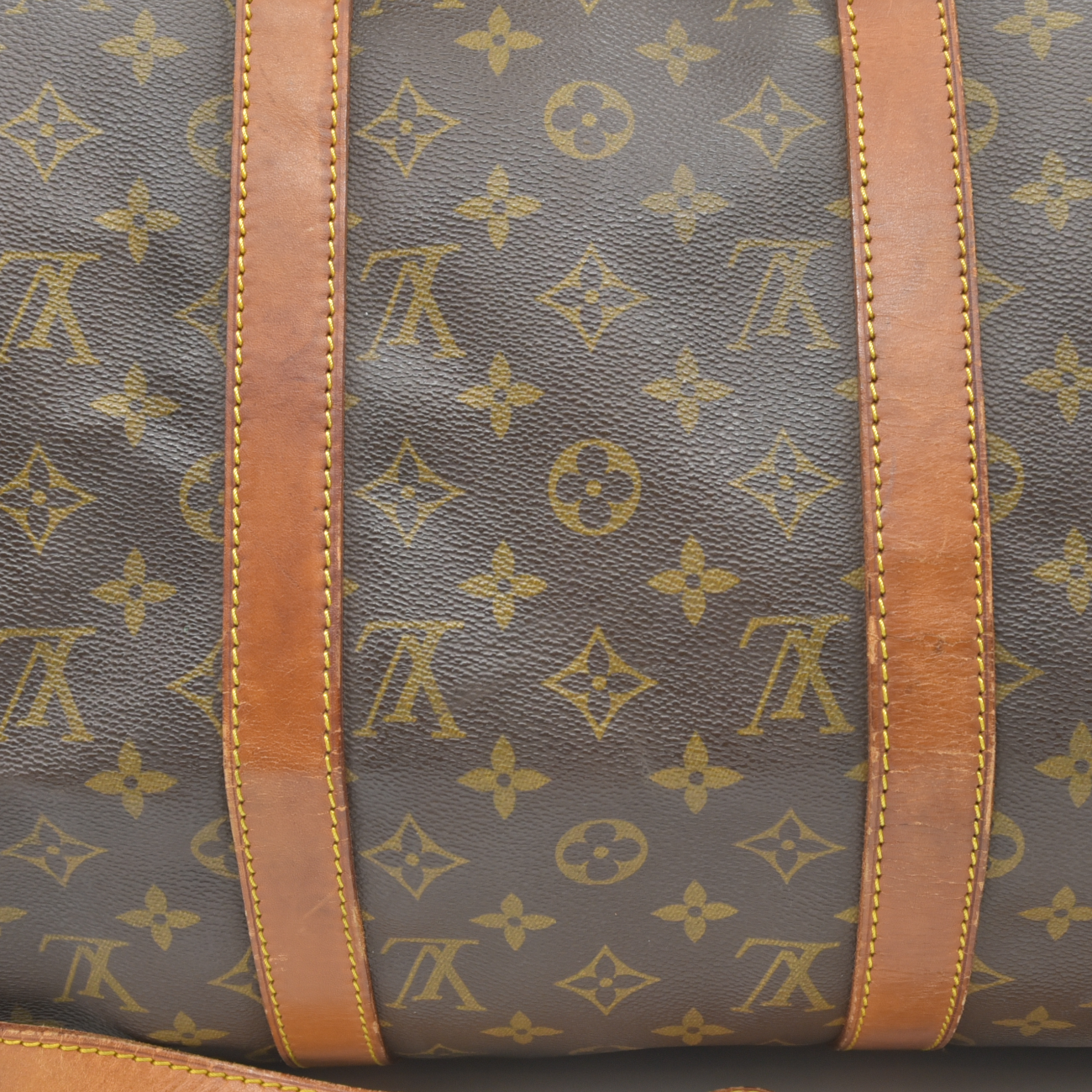 $2630 Louis Vuitton Keepall Bandouliere 50 Brown Monogram VI1920 1990