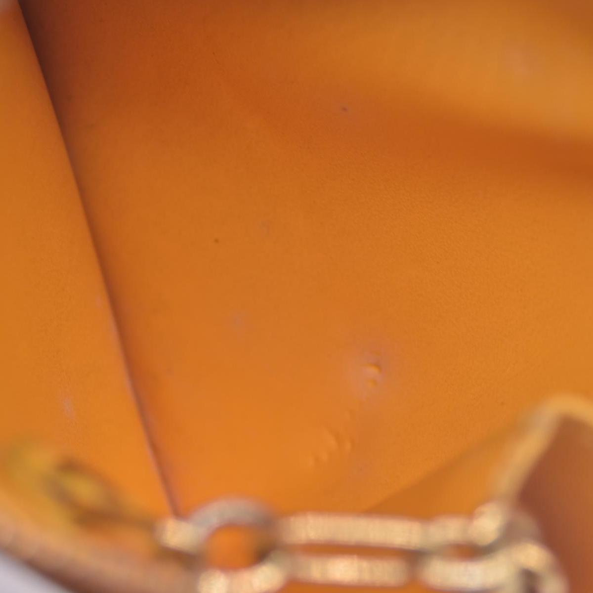 $550 2012 LOUIS VUITTON Monogram Vernis Key Pouch Jaune Passion CA1102 CONSIGNMENT 10021176