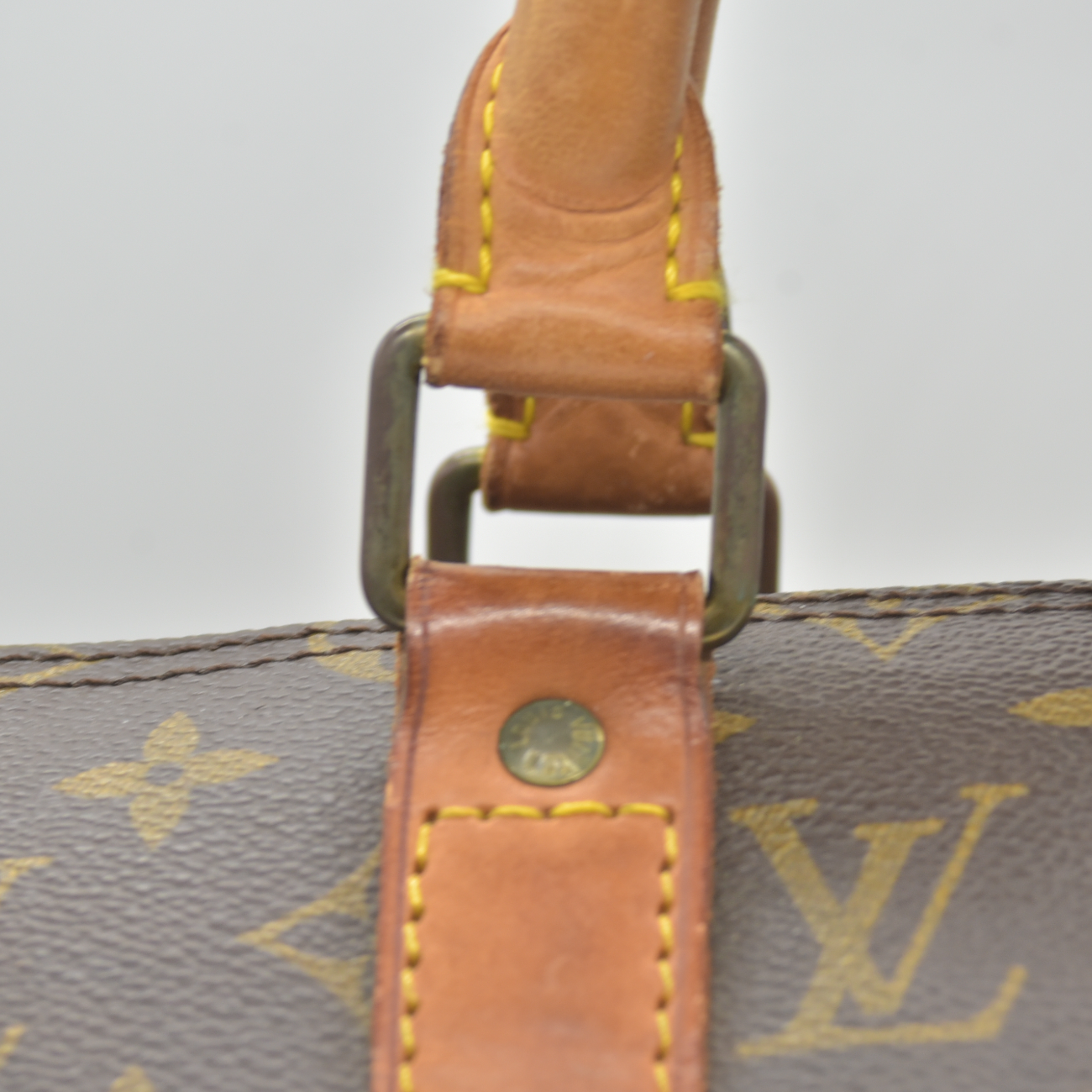 $2630 Louis Vuitton Keepall Bandouliere 50 Brown Monogram VI1920 1990