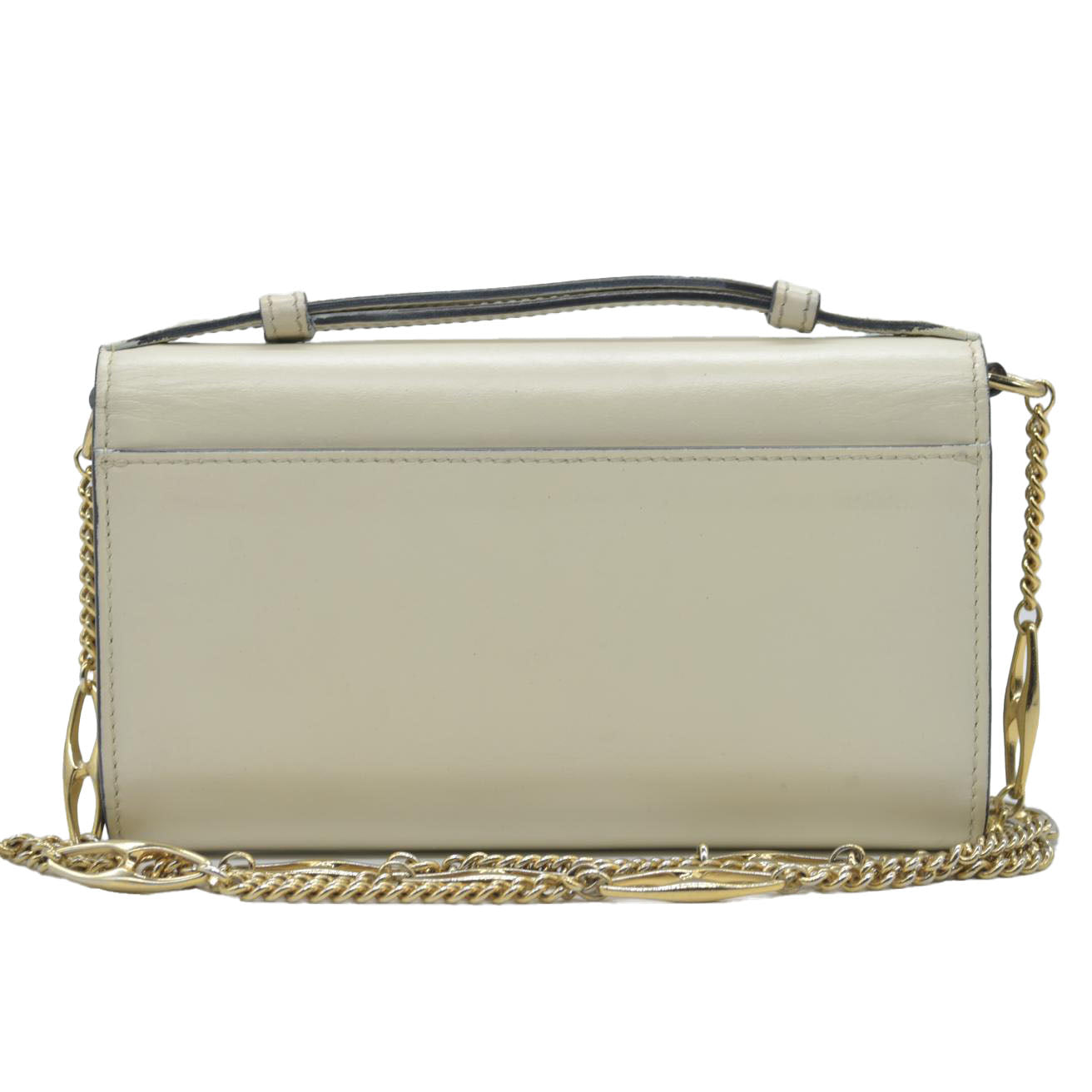 $1980 Gucci Cream Zumi Top Handle Chain Flap Interlocking G Horsebit