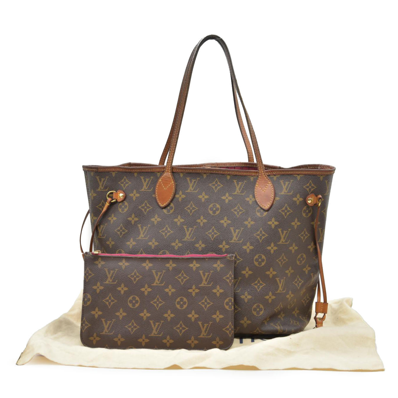 Louis Vuitton Neverfull MM Monogram with Pivoine Interior and Pouch SD1197