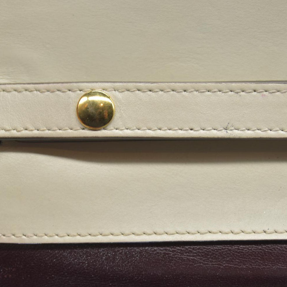$1980 Gucci Cream Zumi Top Handle Chain Flap Interlocking G Horsebit