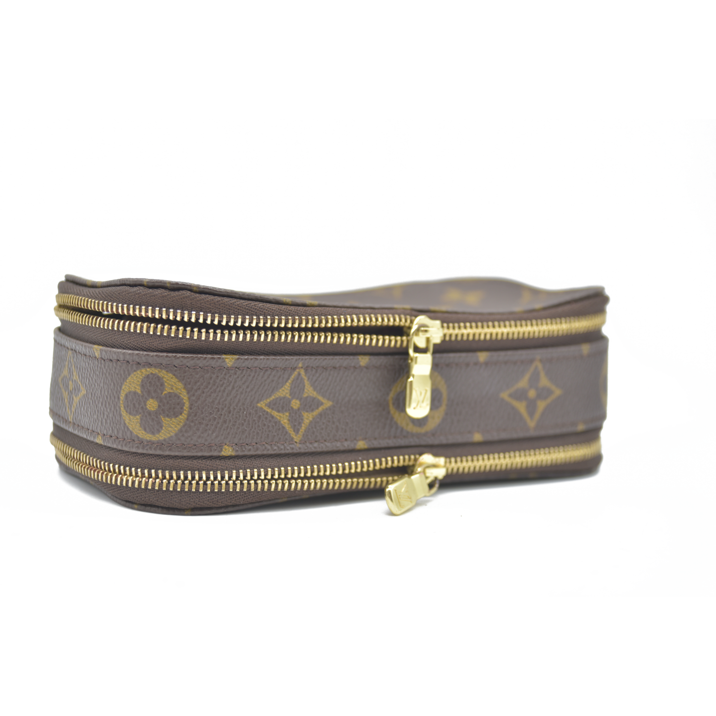 $580 Louis Vuitton Monogram Trousse Blush PM Cosmetic Pouch Bag Jewlery Case