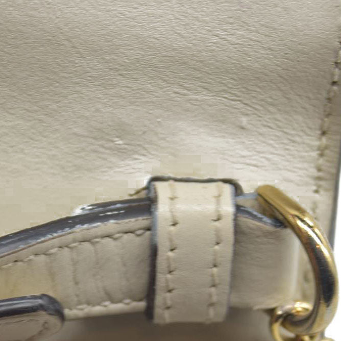$1980 Gucci Cream Zumi Top Handle Chain Flap Interlocking G Horsebit