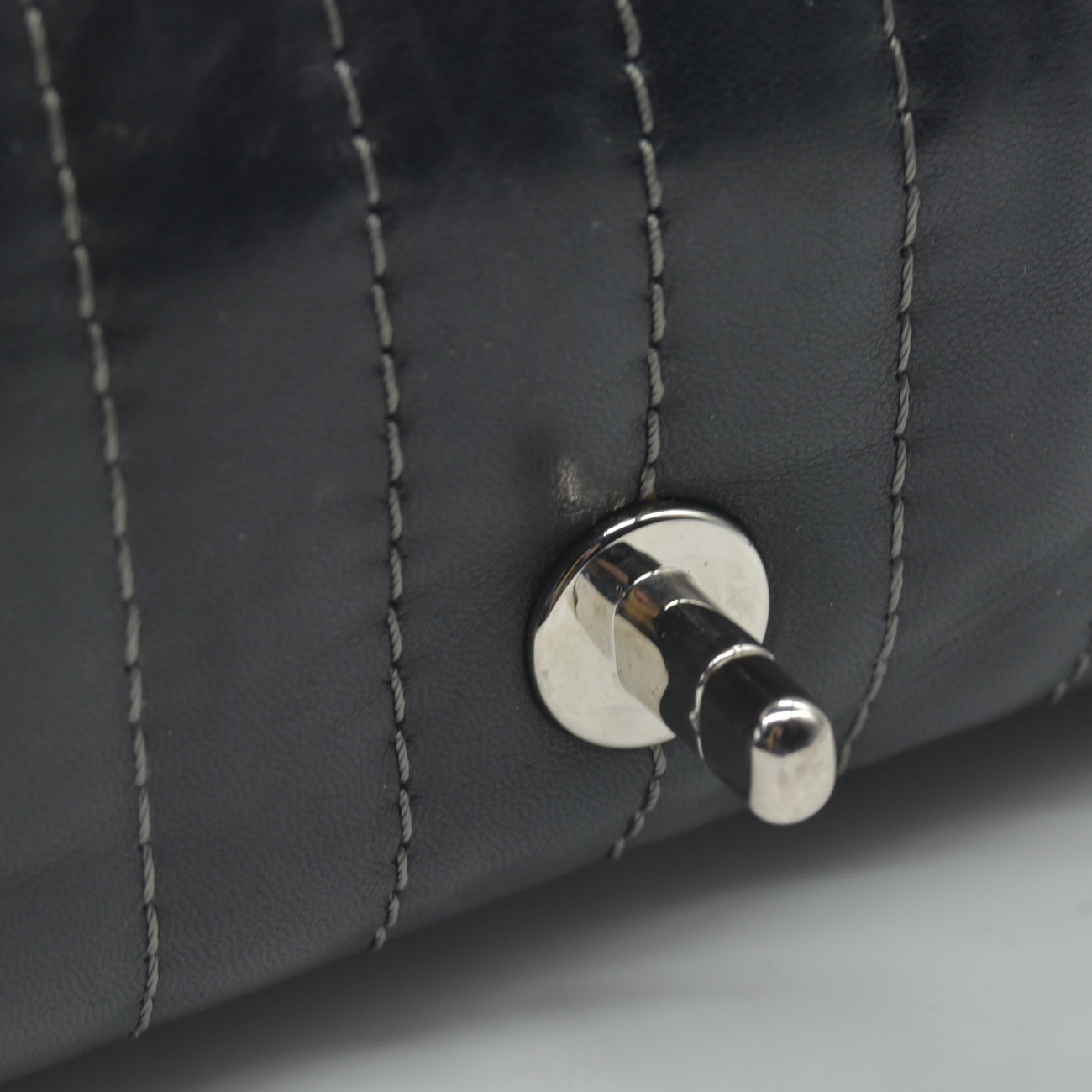 $4700 Chanel Mademoiselle Vertical Quilted Medium Single Flap 2006