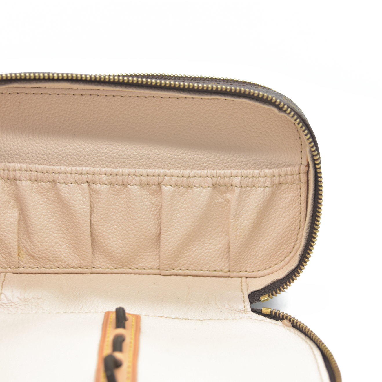 $580 Louis Vuitton Monogram Trousse Blush PM Cosmetic Pouch Bag Jewlery Case