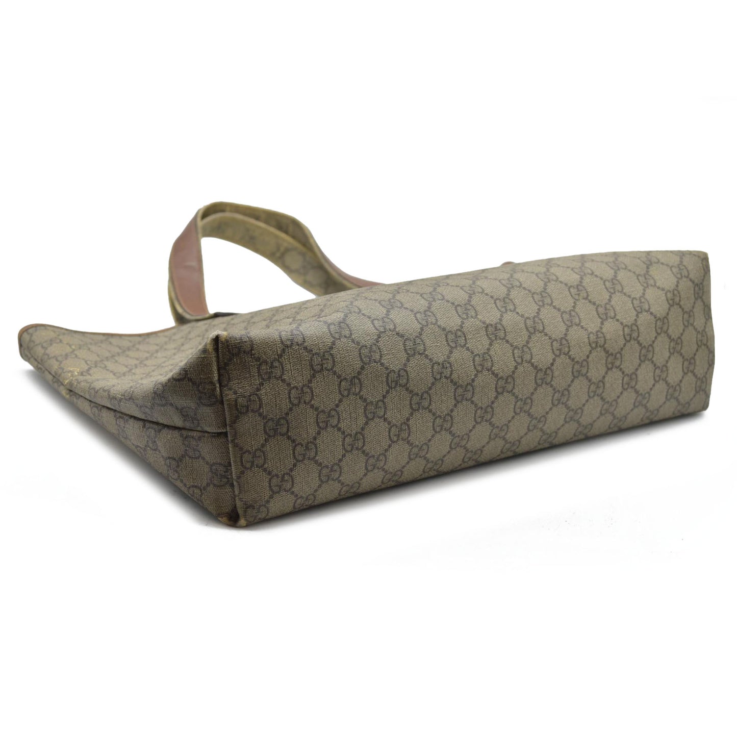 Gucci GG Plus Monogram Medium Signature Web Loop Tote Brown