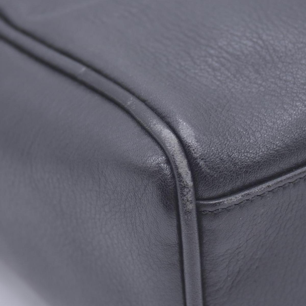 $650 LOEWE Smooth Calfskin Anagram Square Plaque Cosmetic Case Black CONSIGNMENT 10021216