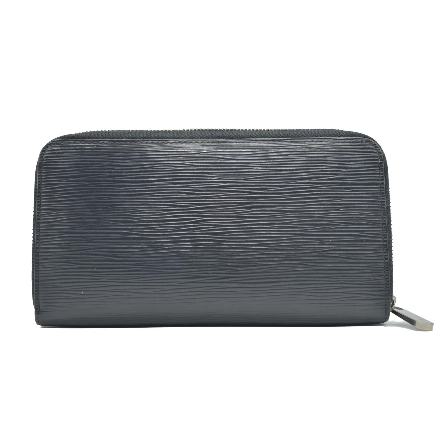 $1040 2008 Louis Vuitton Epi Zippy Zip Around Organizer Long Wallet Black SN1008