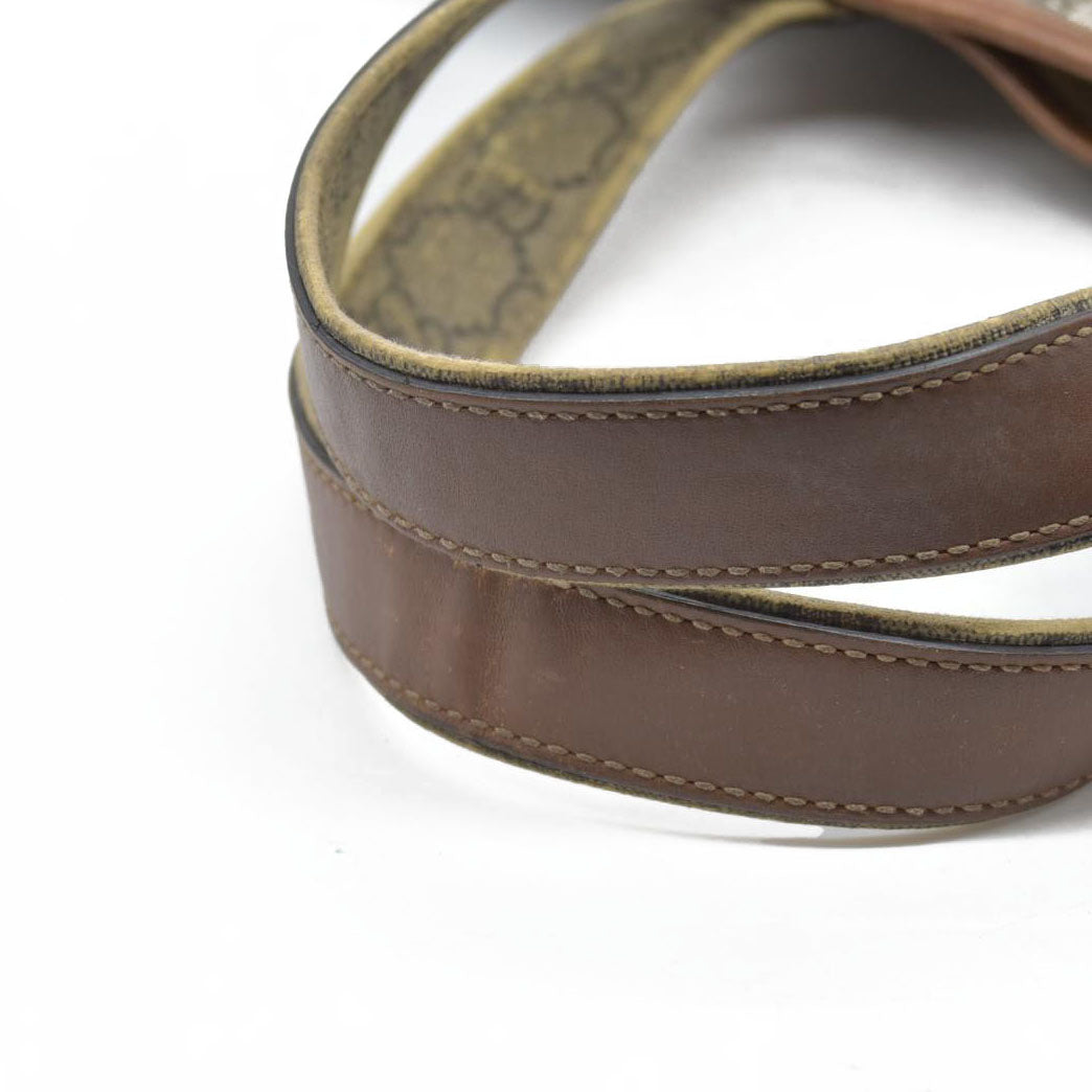 Gucci GG Plus Monogram Medium Signature Web Loop Tote Brown