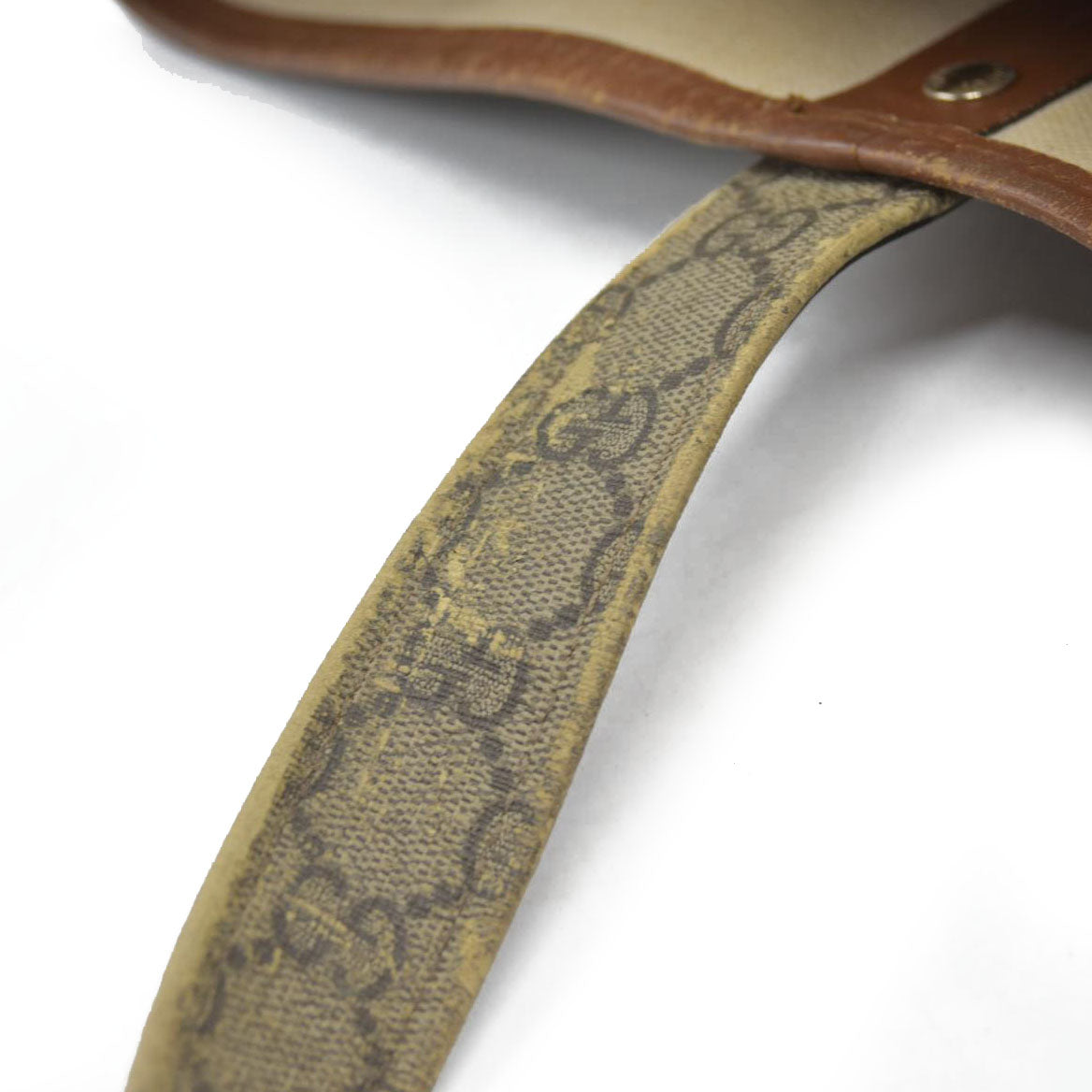 Gucci GG Plus Monogram Medium Signature Web Loop Tote Brown