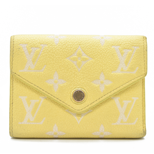 Louis Vuitton  Empreinte Monogram Victorine Wallet Lemon Curd RFID