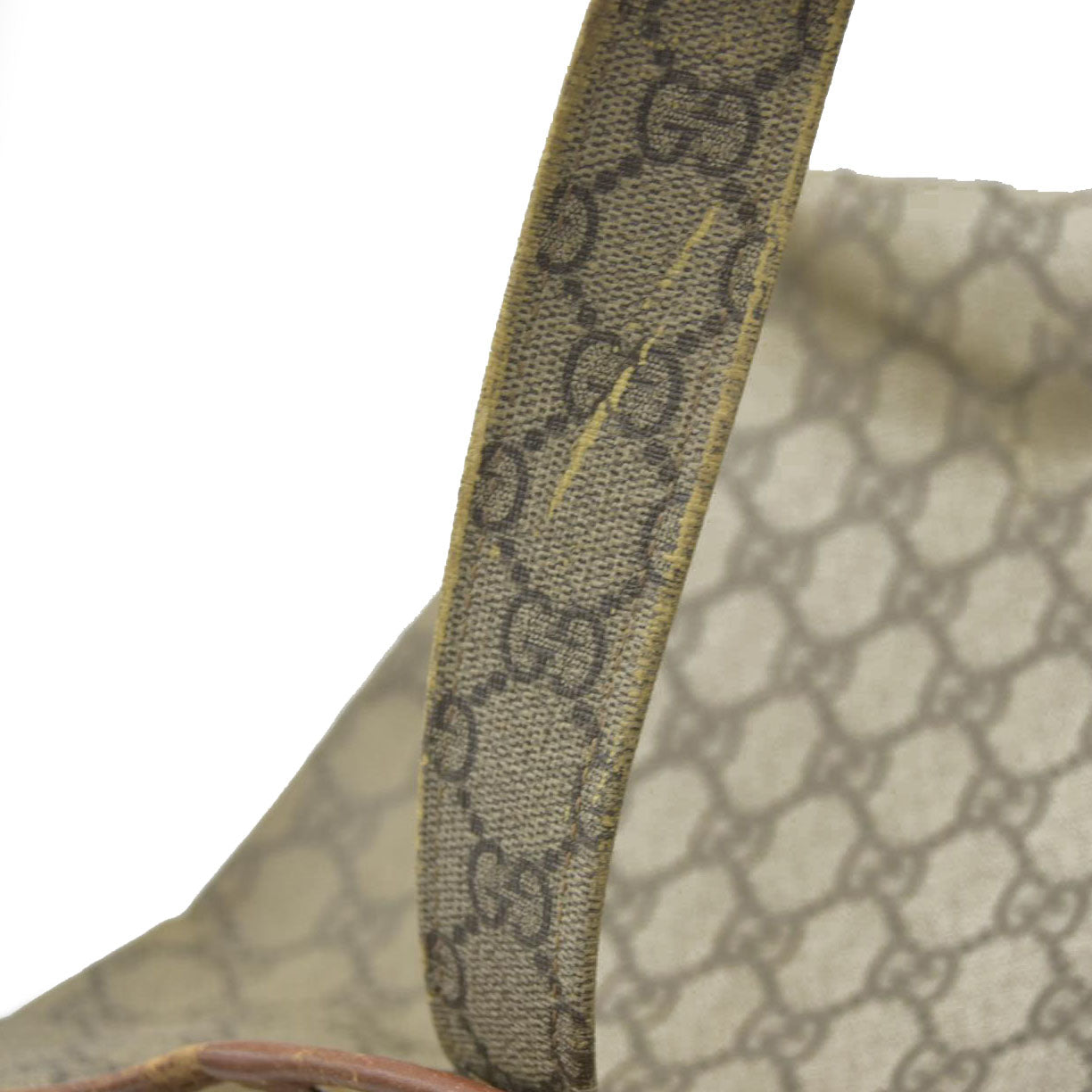 Gucci GG Plus Monogram Medium Signature Web Loop Tote Brown