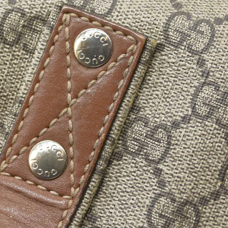 Gucci GG Plus Monogram Medium Signature Web Loop Tote Brown