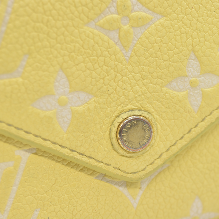 Louis Vuitton  Empreinte Monogram Victorine Wallet Lemon Curd RFID