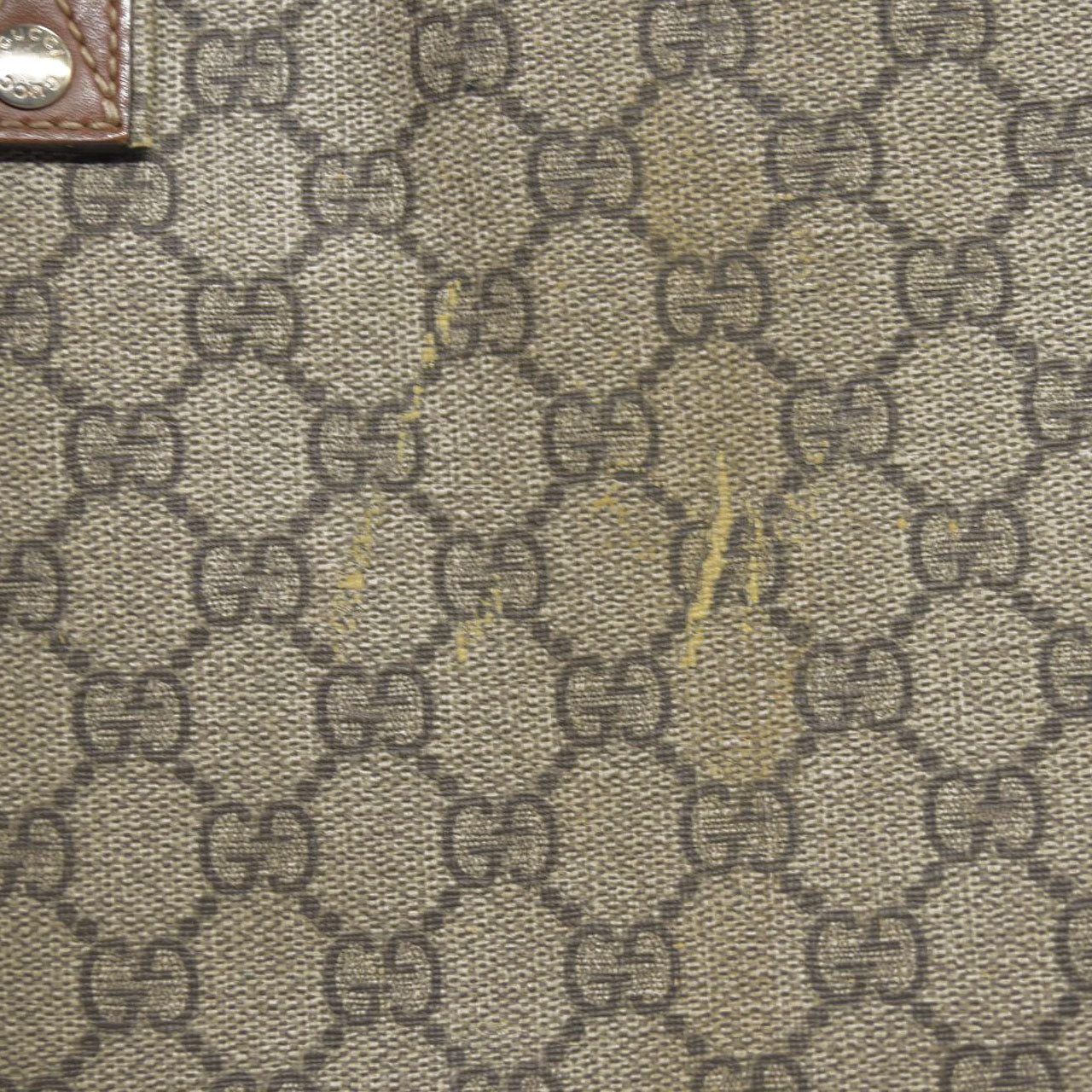 Gucci GG Plus Monogram Medium Signature Web Loop Tote Brown