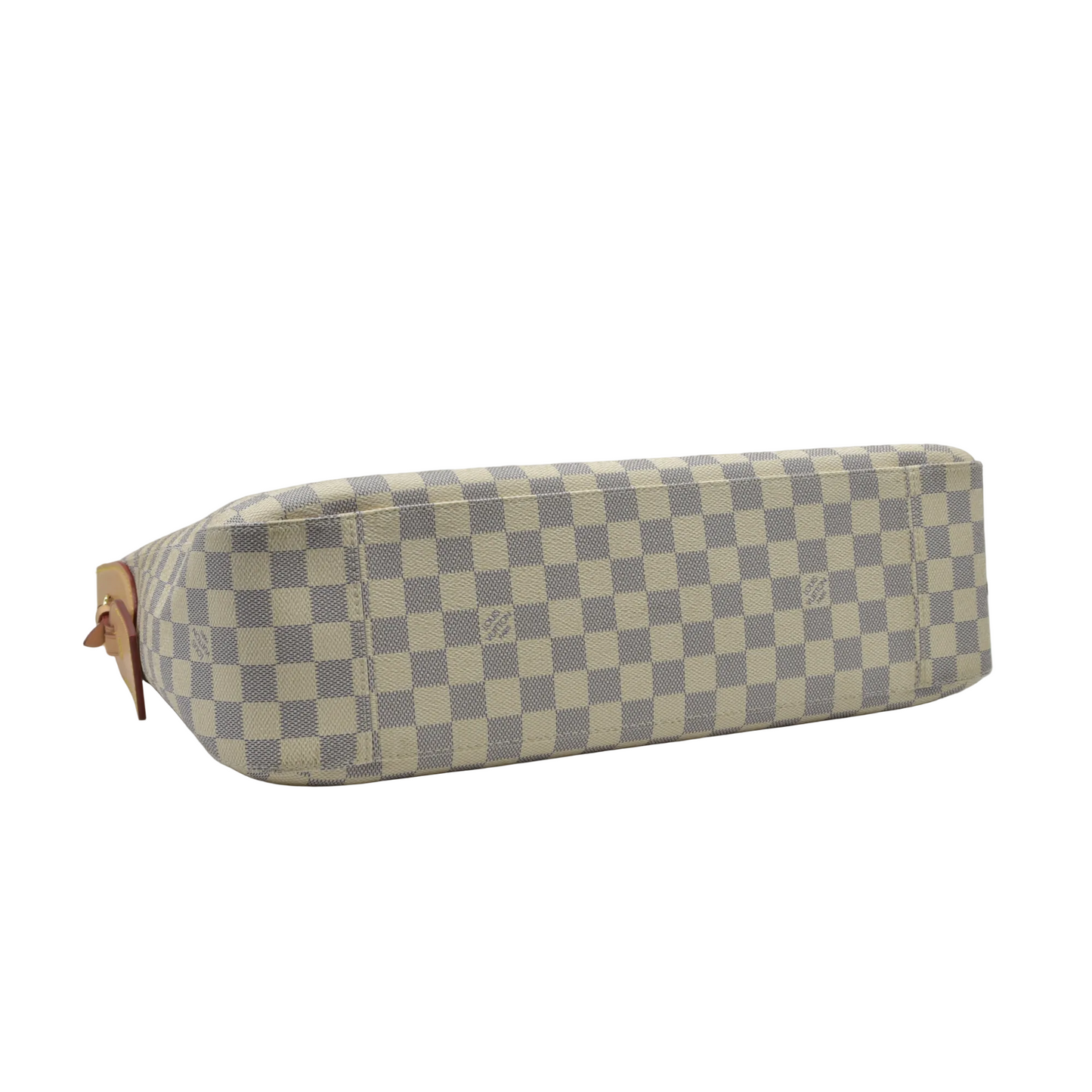 $2740 Louis Vuitton Damier Azur Slouchy MM Rose Ballerine