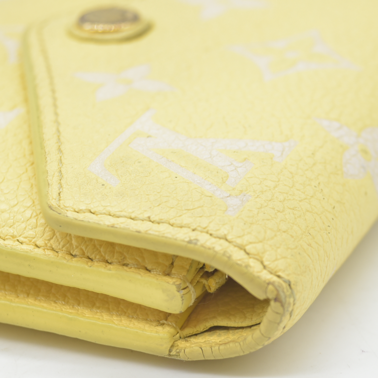 Louis Vuitton  Empreinte Monogram Victorine Wallet Lemon Curd RFID