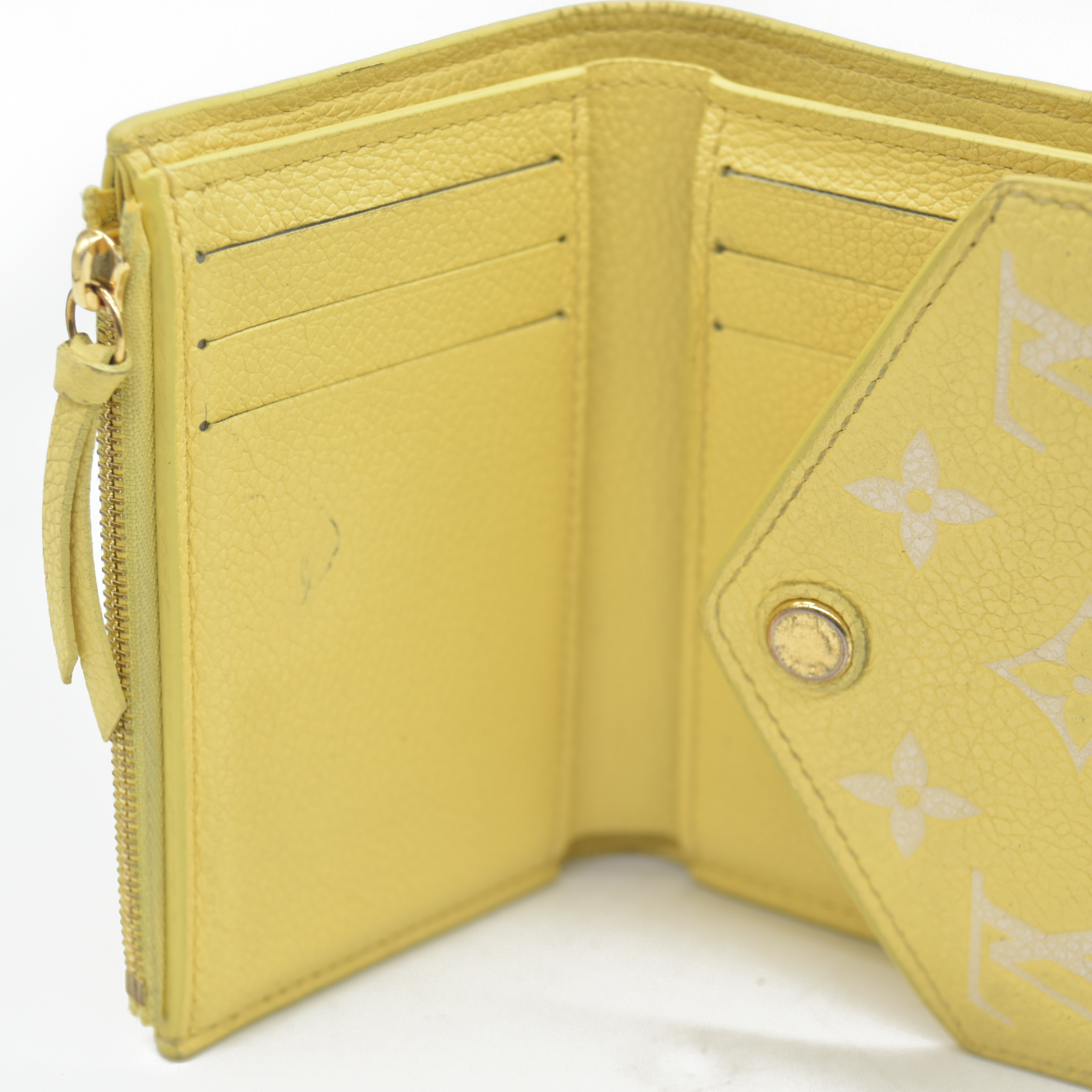 Louis Vuitton  Empreinte Monogram Victorine Wallet Lemon Curd RFID