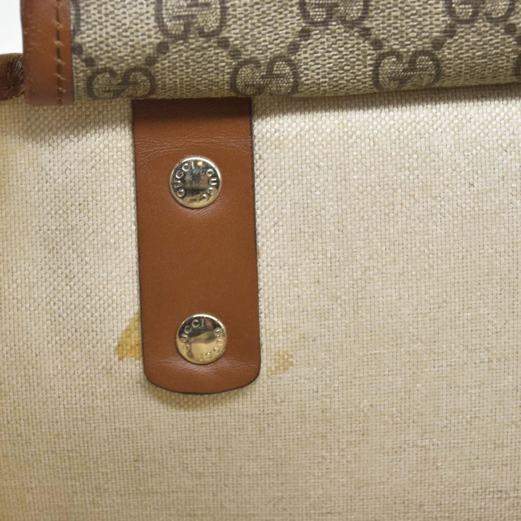 Gucci GG Plus Monogram Medium Signature Web Loop Tote Brown