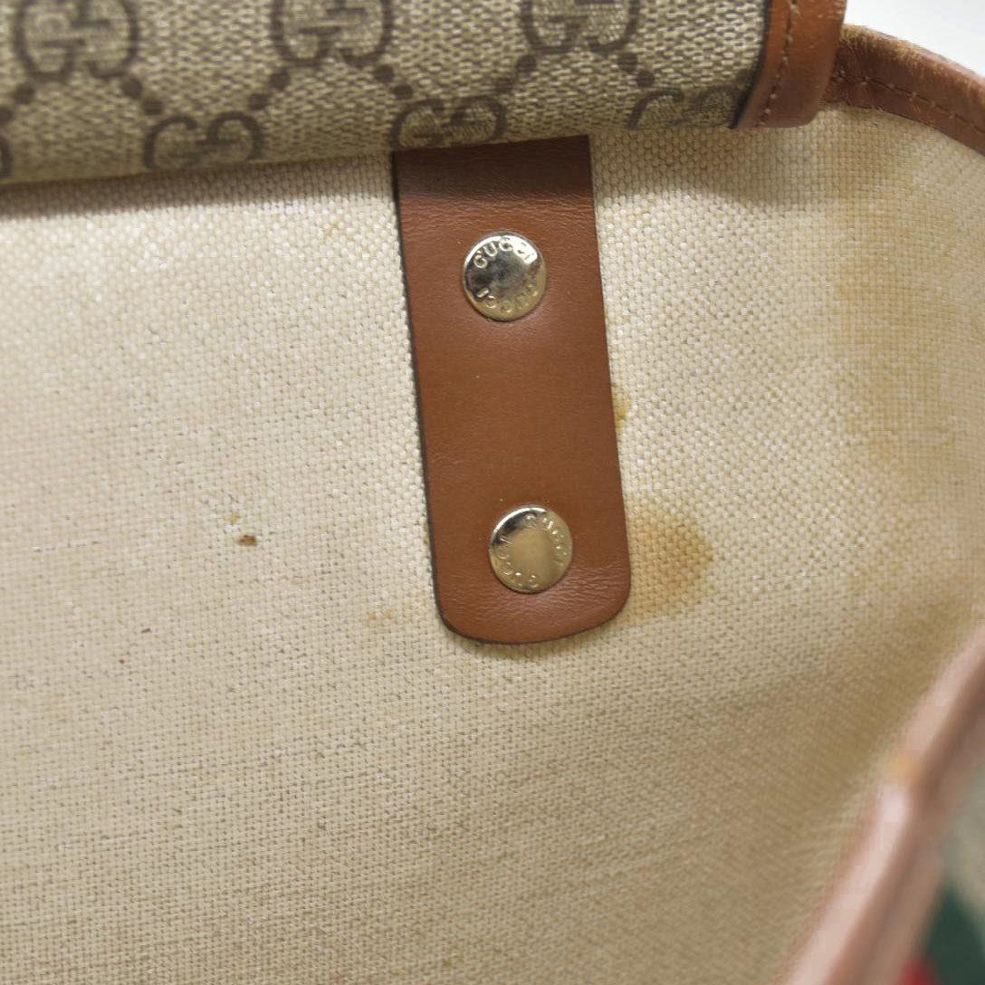 Gucci GG Plus Monogram Medium Signature Web Loop Tote Brown