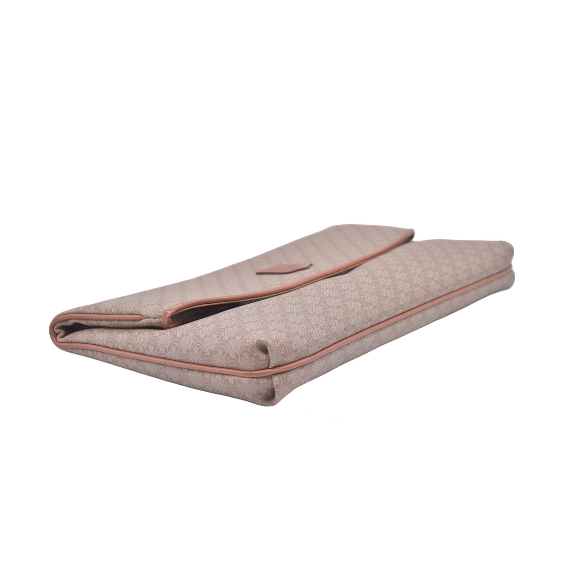 CELINE Macadam Coated Canvas Flap Clutch Shoulder Bag Tan CONSIGNMENT 10021233