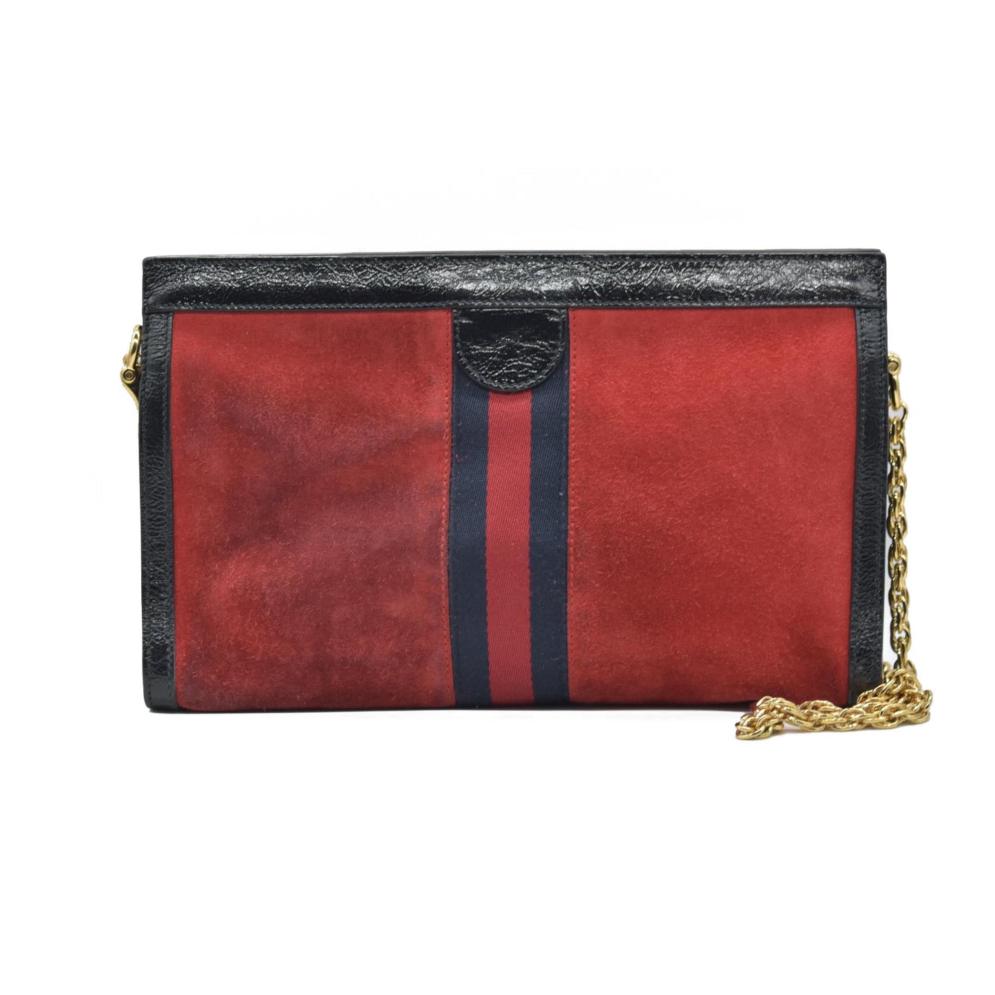 $2050 Gucci Double G Ophidia Small Suede Red