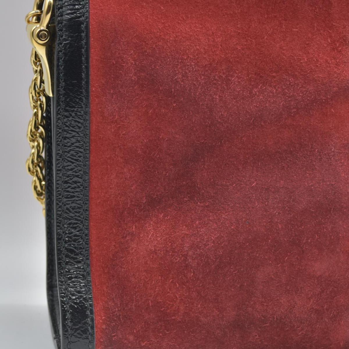 $2050 Gucci Double G Ophidia Small Suede Red