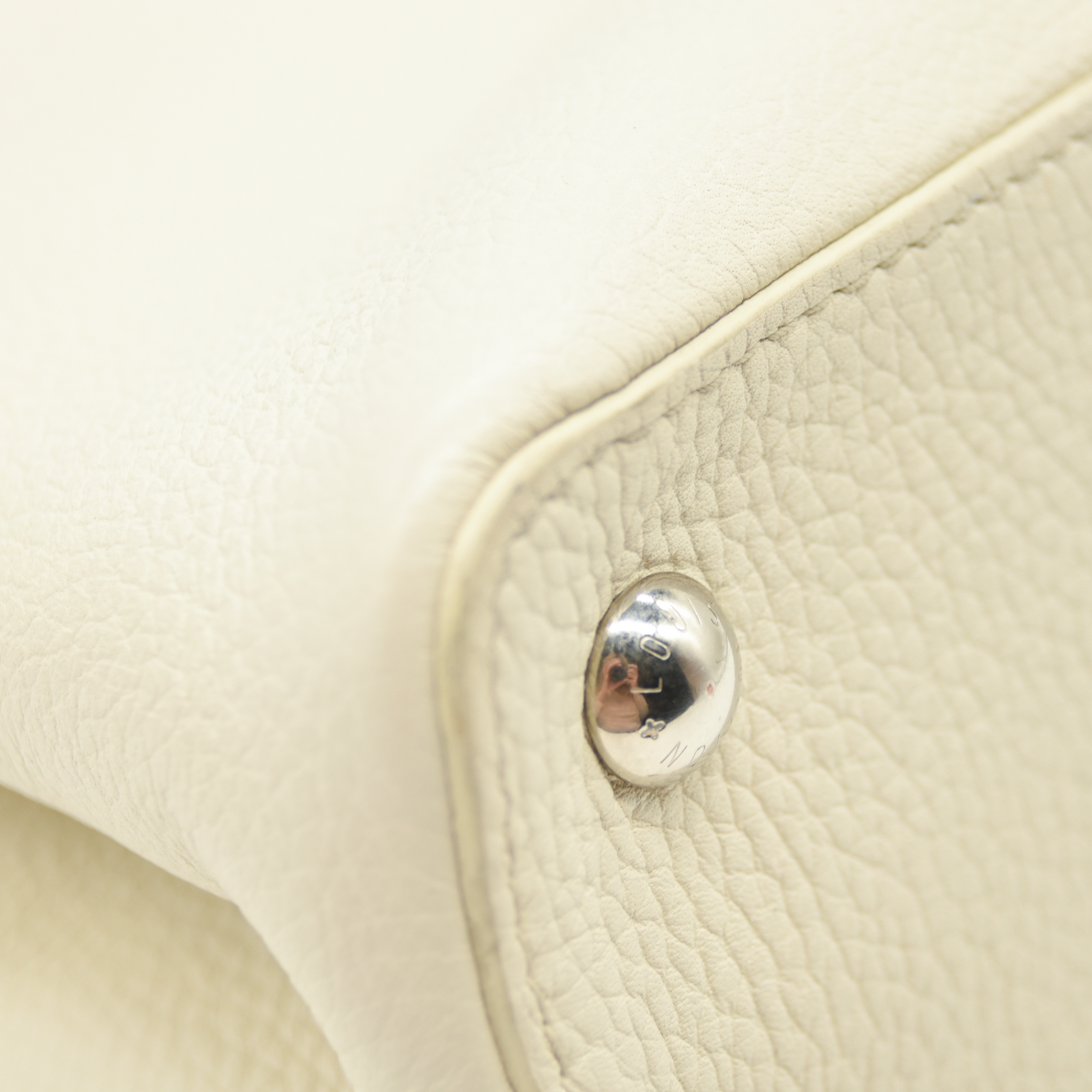 Louis Vuitton Capucines PM Sequin Embellished Shoulder Bag Off White