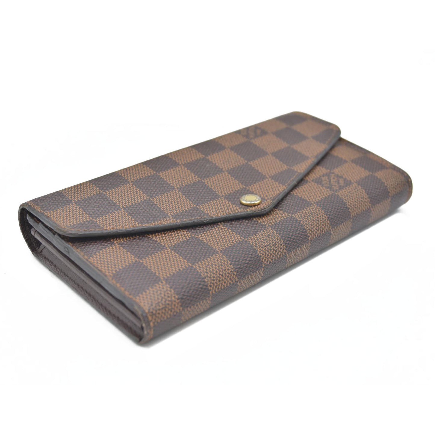$775 Louis VuittonDamier Ebene Sarah Wallet NM  CA1186