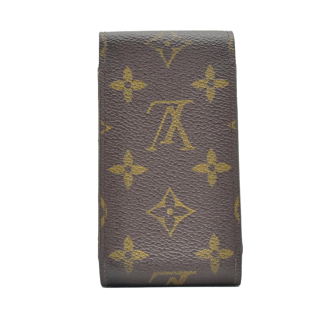 $340 2001 Louis Vuitton Monogram Cigarette Tobacco Case Brown CT1011