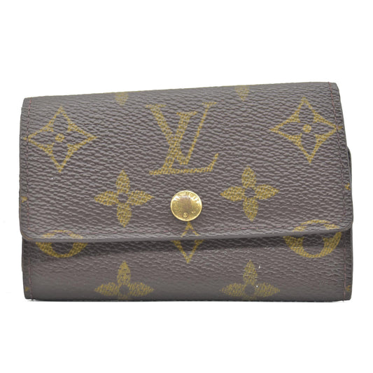 $345 Louis Vuitton Monogram Multicles 6 Ring Key Case Brown SD0091