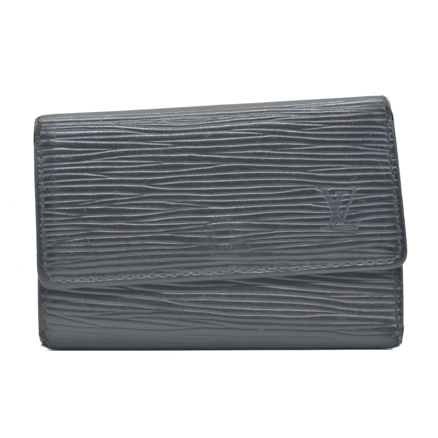 $445 2004 Louis Vuitton Epi Multicles Leather 6 Ring Key Case Black CA0044