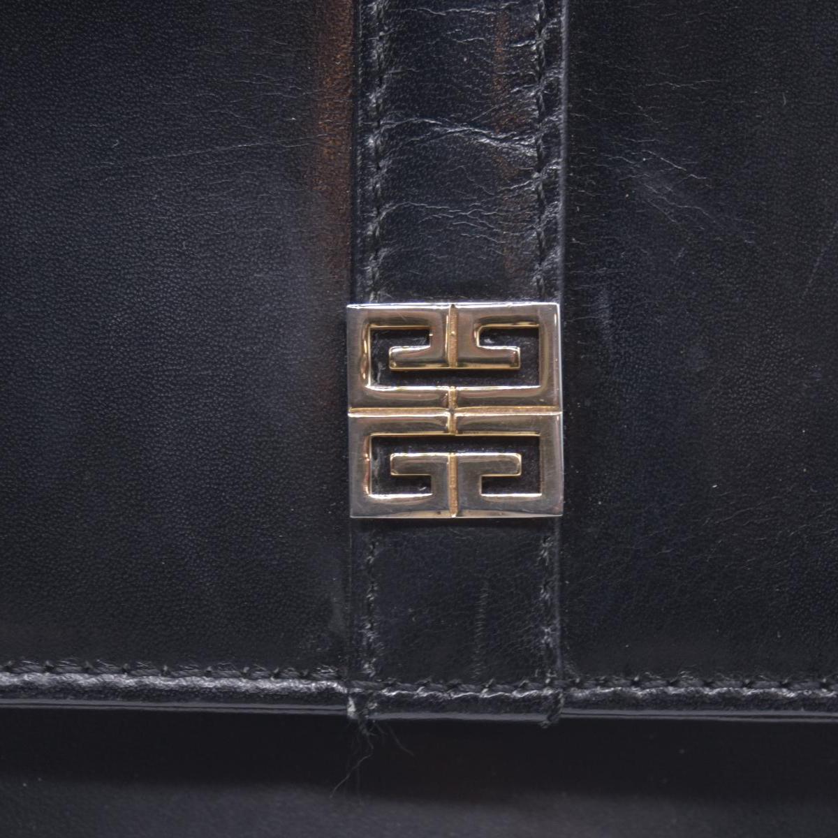GIVENCHY Smooth Calfskin 4G Logo Flap Crossbody Bag Black CONSIGNMENT 10021186