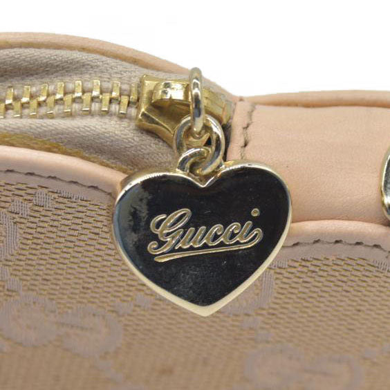 $480 Gucci GG Canvas Heart Coin Purse