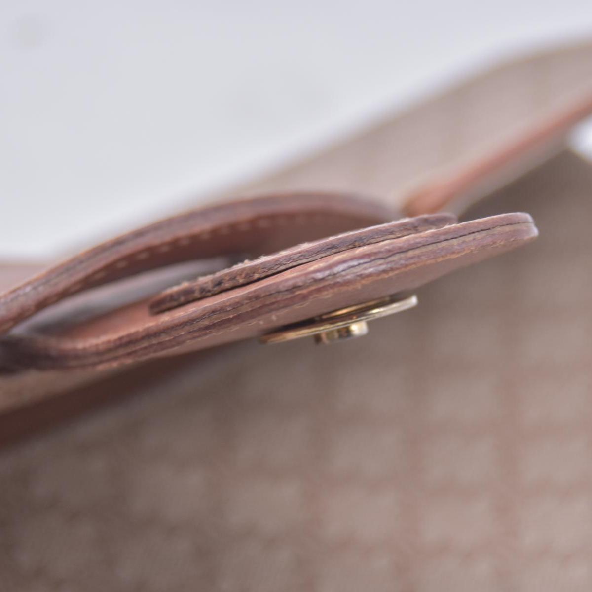 CELINE C Macadam Canvas Flap Shoulder Bag Chain Strap Tan CONSIGNMENT 10021189