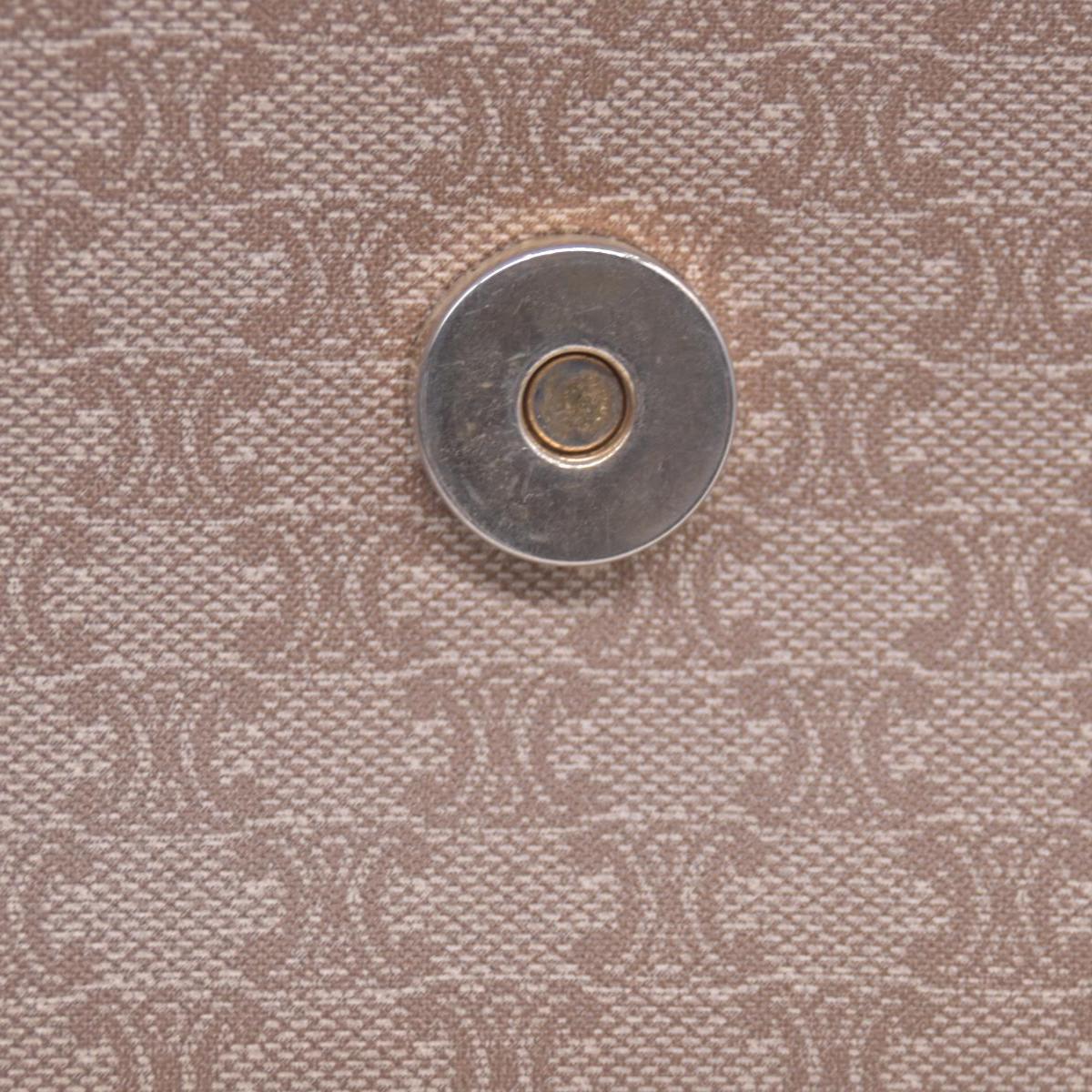 CELINE C Macadam Canvas Flap Shoulder Bag Chain Strap Tan CONSIGNMENT 10021189