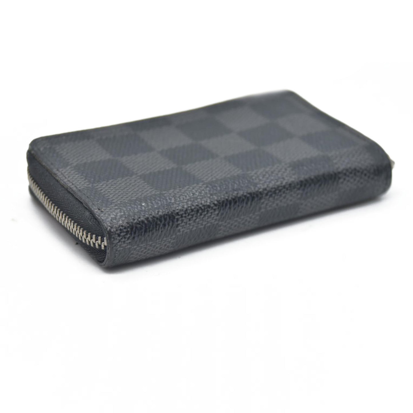 Louis Vuitton Damier Graphite Zippy Zip Coin Purse Wallet Black MI4101