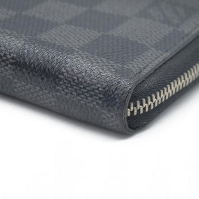 Louis Vuitton Damier Graphite Zippy Zip Coin Purse Wallet Black MI4101